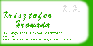 krisztofer hromada business card